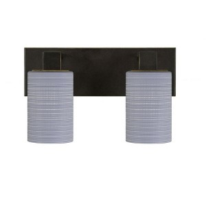 Toltec Lighting Apollo 2 - Light Vanity in  Dark Granite with 4" Gray Matrix Shade - 1 of 1
