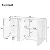 Luxystar 54" 4-Door Vintage Sideboard Cabinet with Storage and Adjustable Shelves for Dining and Living Room, Black - 4 of 4