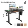 Standing Desk with Electric Height Adjustment Memory Presets and Steel Frame 40in -3irtyhousy - 4 of 4