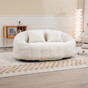 CAVINAS Chenille Bean Bag Chair for Adults and Kids,Oversized Lazy Sofa Chair with High-Density Foam,Modern Lounge Chair for Living Room - 1 of 4