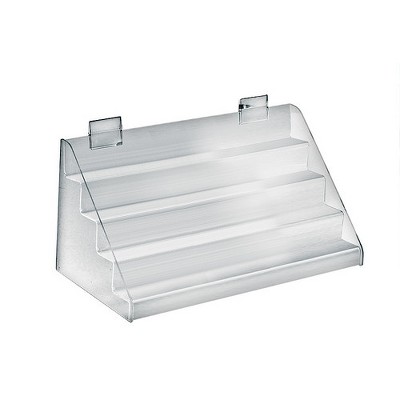Azar Displays Four-Tier Shelf Counter Step Display, 16" wide