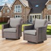 Belord Patio Swivel Rocking Chairs Set of 2, All Weather PE Wicker Patio Furniture Swivel Rocker Gliding Chair with Deep Seat High Back - 2 of 4