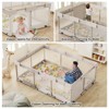 Large Baby Playpen – 47×70.86in Toddler Play Yard, Indoor Activity Fence for Apartments, Safe & Spacious Play Area - 2 of 4