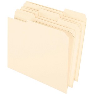 Pendaflex Reinforced File Folder, Letter Size, 1/3 Cut Tabs, Manila, Pack of 100 - 1 of 1
