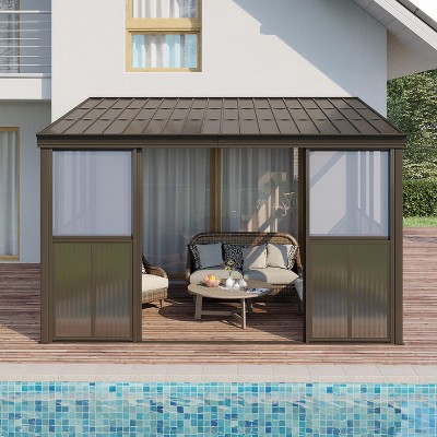 EROMMY 10' x 12' Wall Mounted Gazebo Sunroom