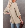 Coolmee Women's Fall Casual Blazers Roll Up Long Sleeve Lapel Open Front Work Blazer Jackets with Pockets - 3 of 4
