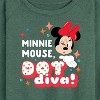 Women's - Disney - Minnie Dot Diva Lightweight French Terry Wide Neck Long Sleeve Shirt - 2 of 4