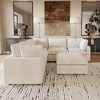 Cloud Couch Modular Sectional Sofa,100.5" V Shaped Couch, Convertible Wide Seater With Ottoman, 6 Seater For Living Room Set - 3 of 4