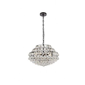 Elegant Lighting Savannah 5 - Light Pendant in  Black - 1 of 4