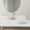 Cobbe Brushed Gold Bathroom Faucet 2-Handle with 360 Degree Rotating Spout, 4-inch Centerset Vanity Sink with Pop-Up Drain and Supply Hoses - 3 of 4