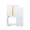 PAGED Vanity Table with Lights, Sleek Modern Vanity Desk with Multi-Tier Storage System & Built-In Mirror, Bedroom Makeup Set with Ample Space - 4 of 4