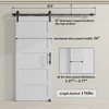 Dolonm  MDF White K-Shaped Barn Door with Hardware (Includes Round Tube Handrail and Swing Stop) - 3 of 4