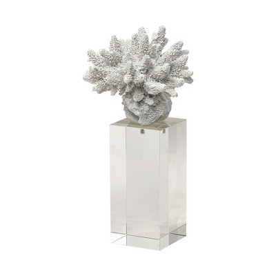 HomeRoots 10" White Metal Tabletop Sculpture
