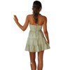 Women's Ruched Halter Tiered Mini Dress Casual Summer Dresses - 4 of 4