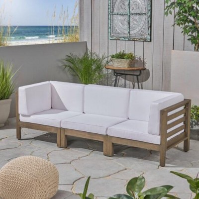 Maggift Patio Modern Accent Chairs, Outdoor Conversation Chairs, with Leisure Used, for Backyard, Garden, White, 90.75"*30.25"*26.5"