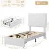 Acekool Twin Platform Bed Frame with Storage Drawer and  Upholstered Headboard, Strong Wooden Slats, Noise-Free, Easy Assembly - 2 of 4