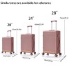 Vynxaria 3-Piece Luggage Set: 20/24/28 Inch PC+Aluminum Frame, Stylish Design with Password Lock for All Travel Needs - 2 of 4