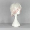 Unique Bargains Women's Wigs 13" White Pink with Wig Cap - 3 of 4