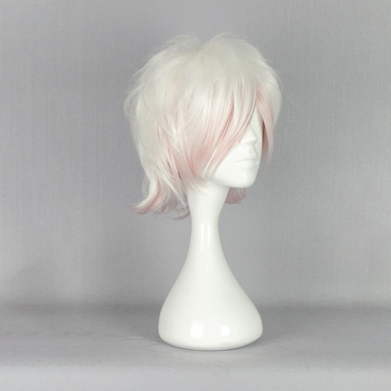 Unique Bargains Women's Wigs 13" White Pink with Wig Cap, 3 of 7