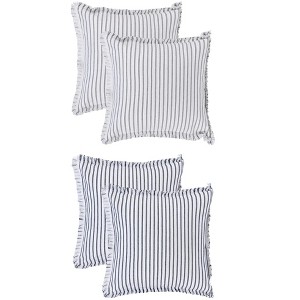 REGALWOVEN 4 Pcs Striped Boho Throw Pillow Cover with Tassels Fringe for Home Decoration - 1 of 4