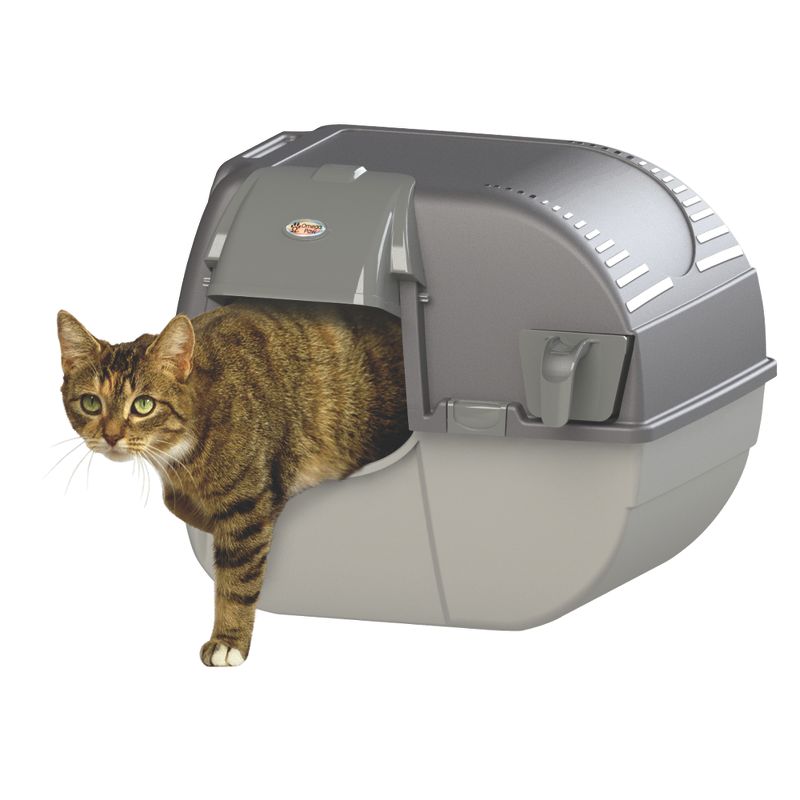 Omega Paw Elite Roll 'N Clean Self Cleaning Litter Box with Integrated Litter Step and Unique Sifting Grill, 2 of 6