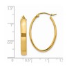 Black Bow Jewelry 4mm x 30mm Polished 14k Yellow Gold Rectangular Tube Oval Hoops - 4 of 4