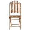 vidaXL Bamboo Folding Patio/Garden Chairs with Cream Cushions - Weather Resistant/Compact Design - Perfect for Outdoor Dining/Relaxing - 4 of 4