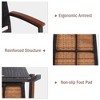 Costway Set of 2 Outdoor Patio PE Rattan Dining Chairs Armrest Stackable Garden - 4 of 4