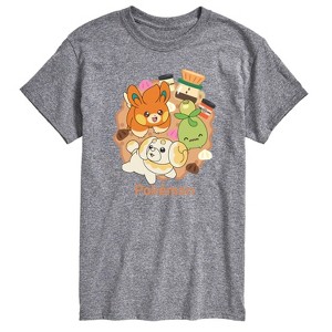 Men's - Pokémon - Fidough Smoliv Pawmi Coffee Café Trio Short Sleeve Graphic T-Shirt - 1 of 4