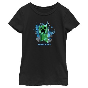 Girl's Minecraft Charged Creeper T-Shirt - 1 of 4