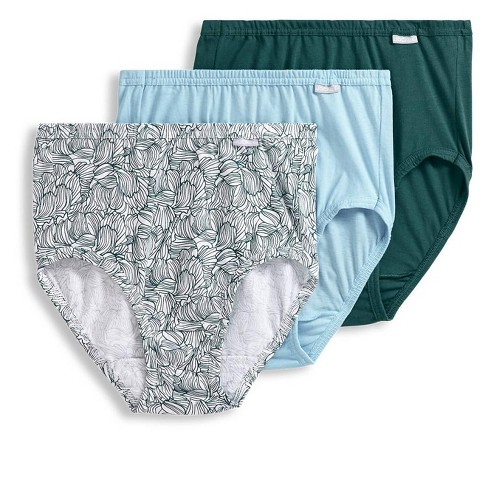 Jockey Women's Plus Size Elance Brief - 3 Pack 8 Cactus Pine/flowering ...