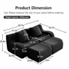 Aukfa Modular Teddy Fabric Sofa,Convertible Modular Sectional Sofa Set with 2 Ottomans, 2-Seats Soft Boneless Design for Living Room - 4 of 4
