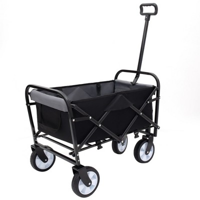 Grungis Folding Shopping Cart with Strap Design,Beach Cart with Lightweight and Portable Design,Utility Cart for Camping,Shopping,Sports