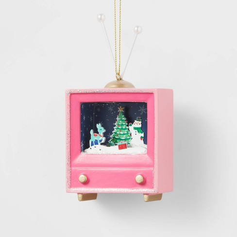 Pink Retro Tv Christmas Tree Ornament - Wondershop™ : Target