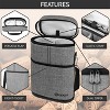 OPUX 2 Bottle Wine Carrier Tote, Insulated Leakproof Cooler Bag, Portable Case Travel Picnic BYOB Beach Christmas Gift - 4 of 4