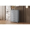 Okak Wooden 5-Drawer Tall Dresser for Bedroom Retro Country Style, Chest of Drawers Closet Storage Cabinet Organizer for Living Room, Hallway - 3 of 4