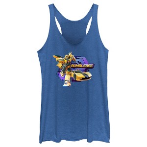 Women's Transformers: EarthSpark Bumblebee Badge Racerback Tank Top - 1 of 4