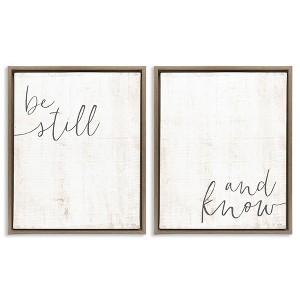 Stupell Industries Be Still & Know Spiritual Calligraphy, 31" x 25" - 1 of 4