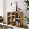 Cube Storage Bookshelf – Open Wood Display Shelf and Organizer Cabinet for Entryway or Living Room – The Pop Home - 2 of 4
