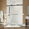 Lirago Frameless Double Sliding Shower Door Tempered Glass with Easy-Clean Coating Reversible Installation Silent Stainless Steel Rail 60" x 72" - 4 of 4