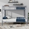 Whisen Metal Bunk Bed with Ladder and Guardrails - 3 of 4