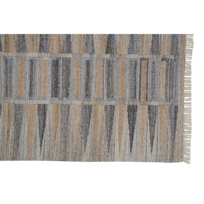 Modern Elegance Geometric Gray Synthetic Area Rug 8' x 10'