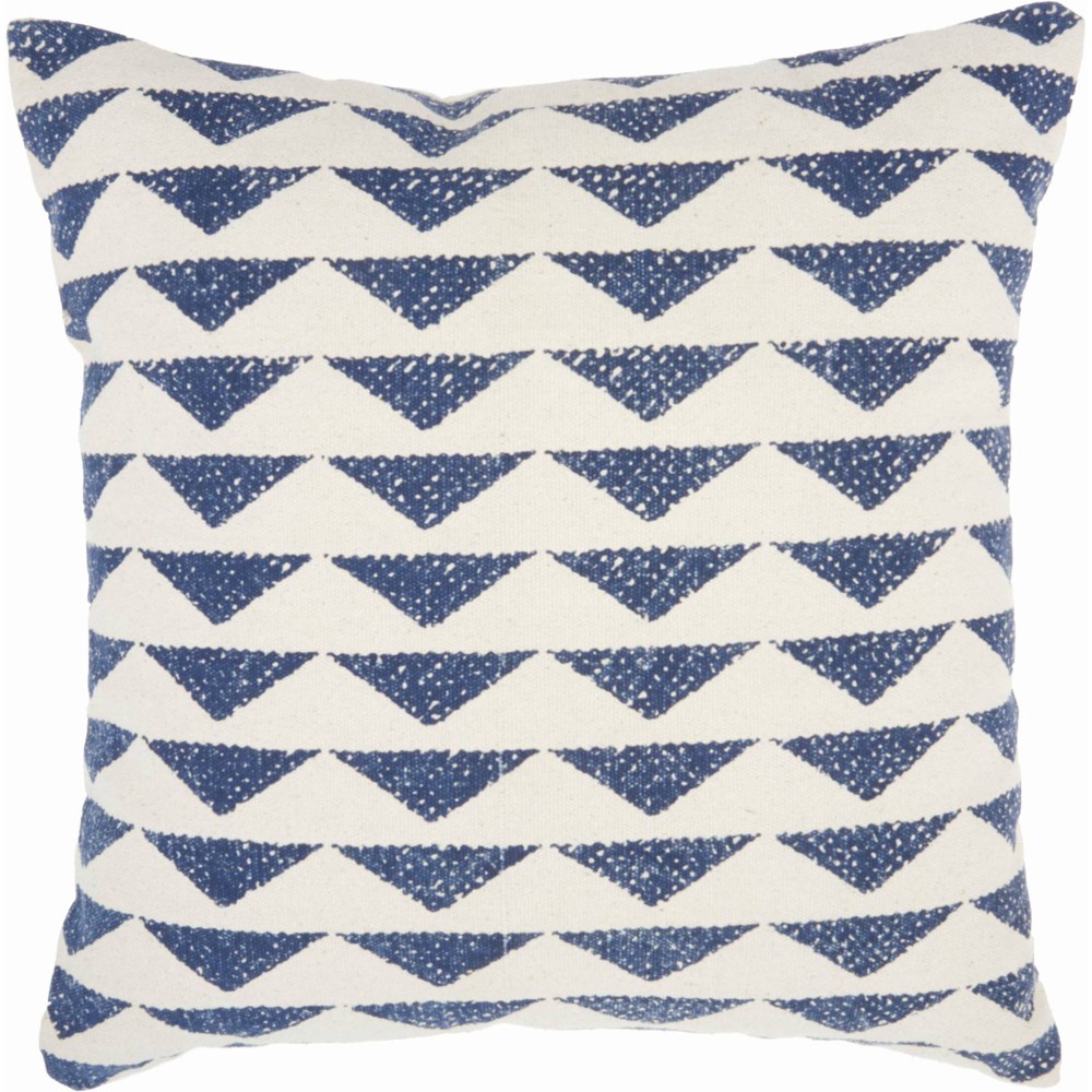 Photos - Pillow 20"x20" Oversize Life Styles Printed Triangles Square Throw  Navy 