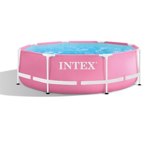 Intex Pink Metal Frame 8ft X 30in Above Ground Pool Set With Pump : Target