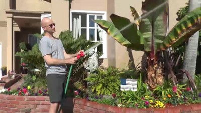 Pink Stainless Steel and Brass Fireman's Hose Nozzle