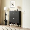 TIRAMISUBEST Black Shoe Cabinet with Flip Drawers - Free Standing Entryway Organizer for Hallway, Bedroom & Closet (Large Capacity, Modern Design) - 3 of 4