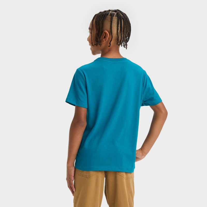 Boys' Short Sleeve 'Space Basketball Player' Graphic T-Shirt - Cat & Jack™ Teal Green, 4 of 5