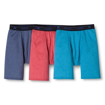 hanes men's long leg boxer briefs