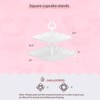 Attop 10-Pack Cupcake Stand Set with 3 Double & 3 Triple Tier Stands, 4 Appetizer Trays for Birthday Baby Bridal Shower Party White - 4 of 4