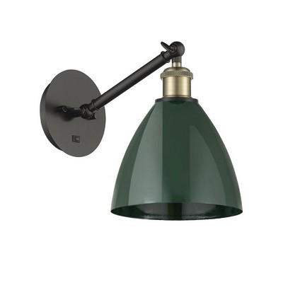 Plymouth Dome - 1 Light Wall Sconce In Industrial Style-13.25 Inches Tall and 7.5 Inches Wide